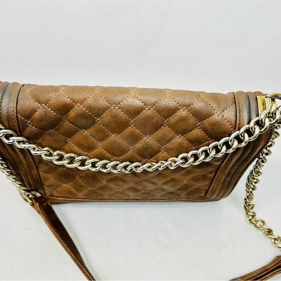 Bebe Brown Quilted Chain Strap Bag - Picture 14 of 14